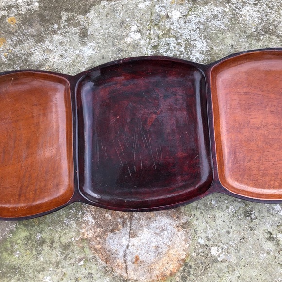 Vintage Taverneau Hand Crafted Wood Platter Tray - Picture 4 of 10